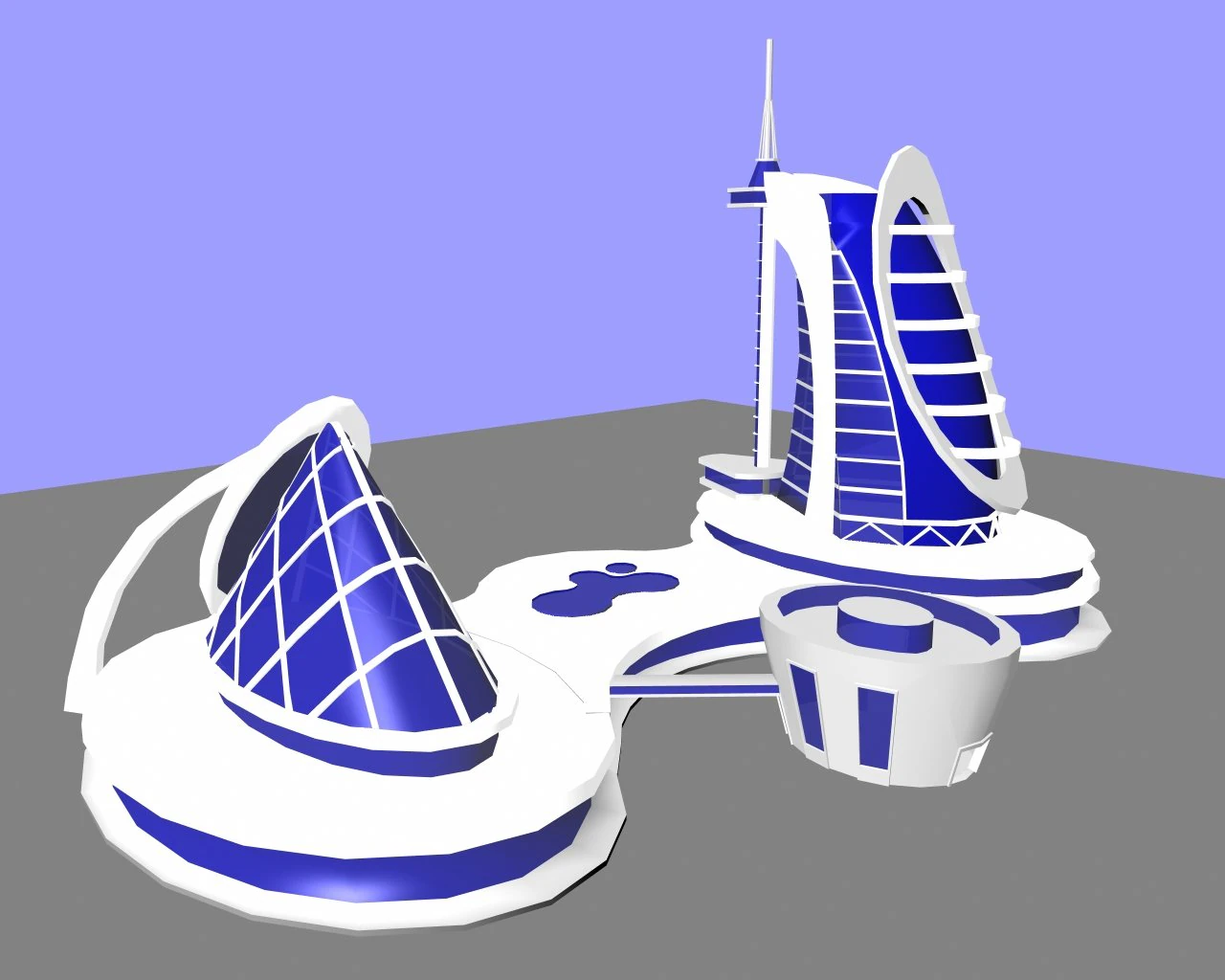 unique building design 3D Model .c4d .max .obj .3ds .fbx .stl .blend