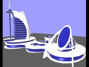 unique building design Model 3D