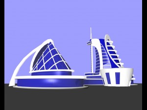 unique building design Model 3D