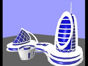 unique building design Model 3D