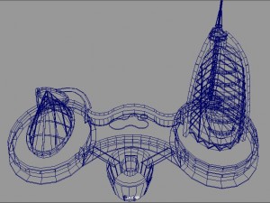 unique building design Model 3D