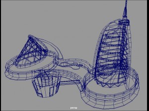 unique building design Model 3D