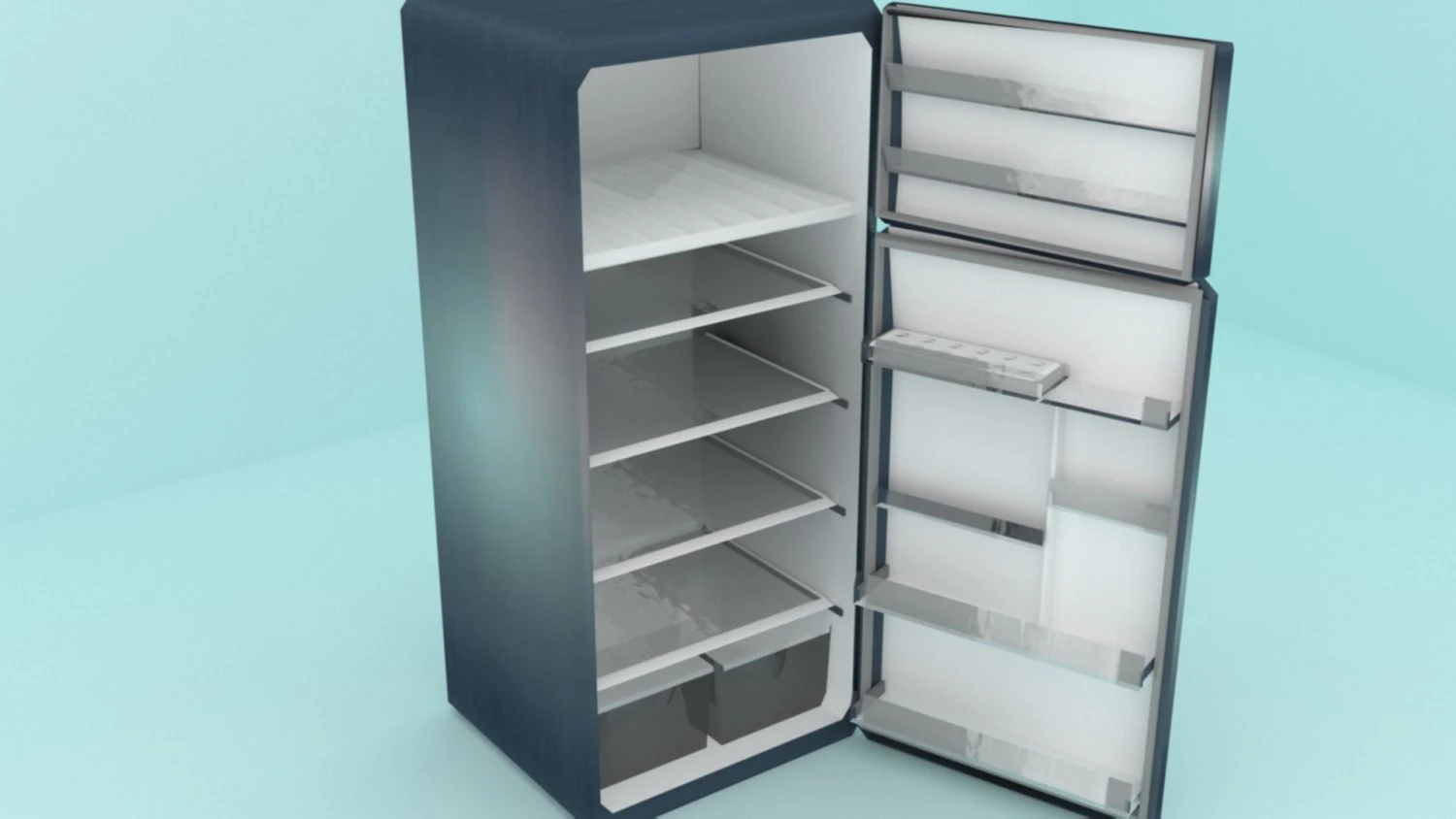 refrigerator 3D Model .c4d .max .obj .3ds .fbx .stl .blend 