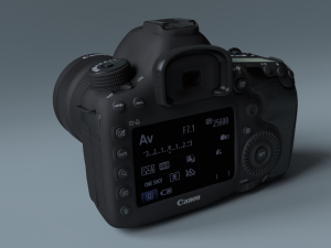 canon eos 5d mark iii lens ef-s 18-135mm 3D Модель
