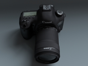 canon eos 5d mark iii lens ef-s 18-135mm 3D Модель