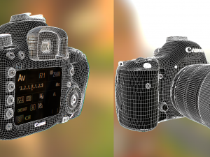 canon eos 5d mark iii lens ef-s 18-135mm 3D Модель