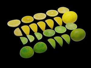 lime and lemon pbr low-poly Modelo 3D