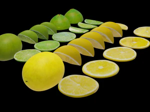 lime and lemon pbr low-poly 3D Model