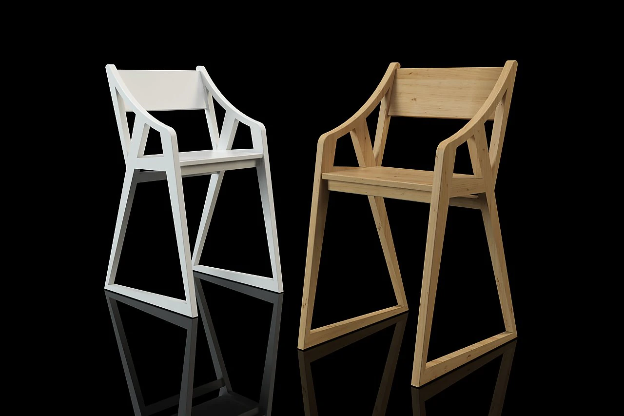 chairwood 3D Model .c4d .max .obj .3ds .fbx .stl .blend