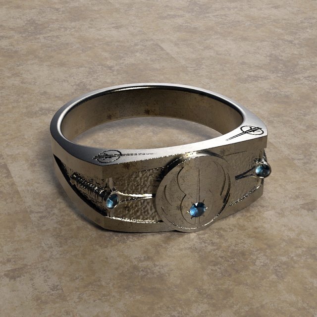 jediring 3Dプリントモデル .c4d .max .obj .3ds .fbx .stl .blend 