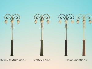 low poly lantern props pack 3D मॉडल