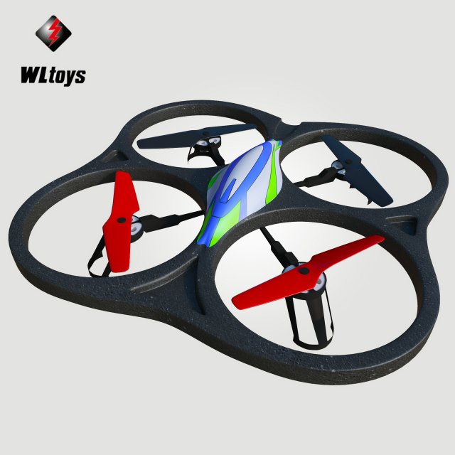 quadrocopter 3D-Modell .c4d .max .obj .3ds .fbx .stl .blend 