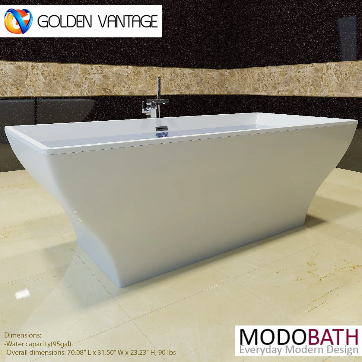 gv bathroom and golden vantage mixer 3D Model .c4d .max .obj .3ds .fbx .stl .blend 