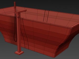 gv bathroom and golden vantage mixer 3D Model