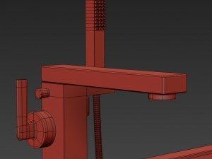 gv bathroom and golden vantage mixer 3D Model