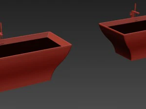 gv bathroom and golden vantage mixer 3D Model