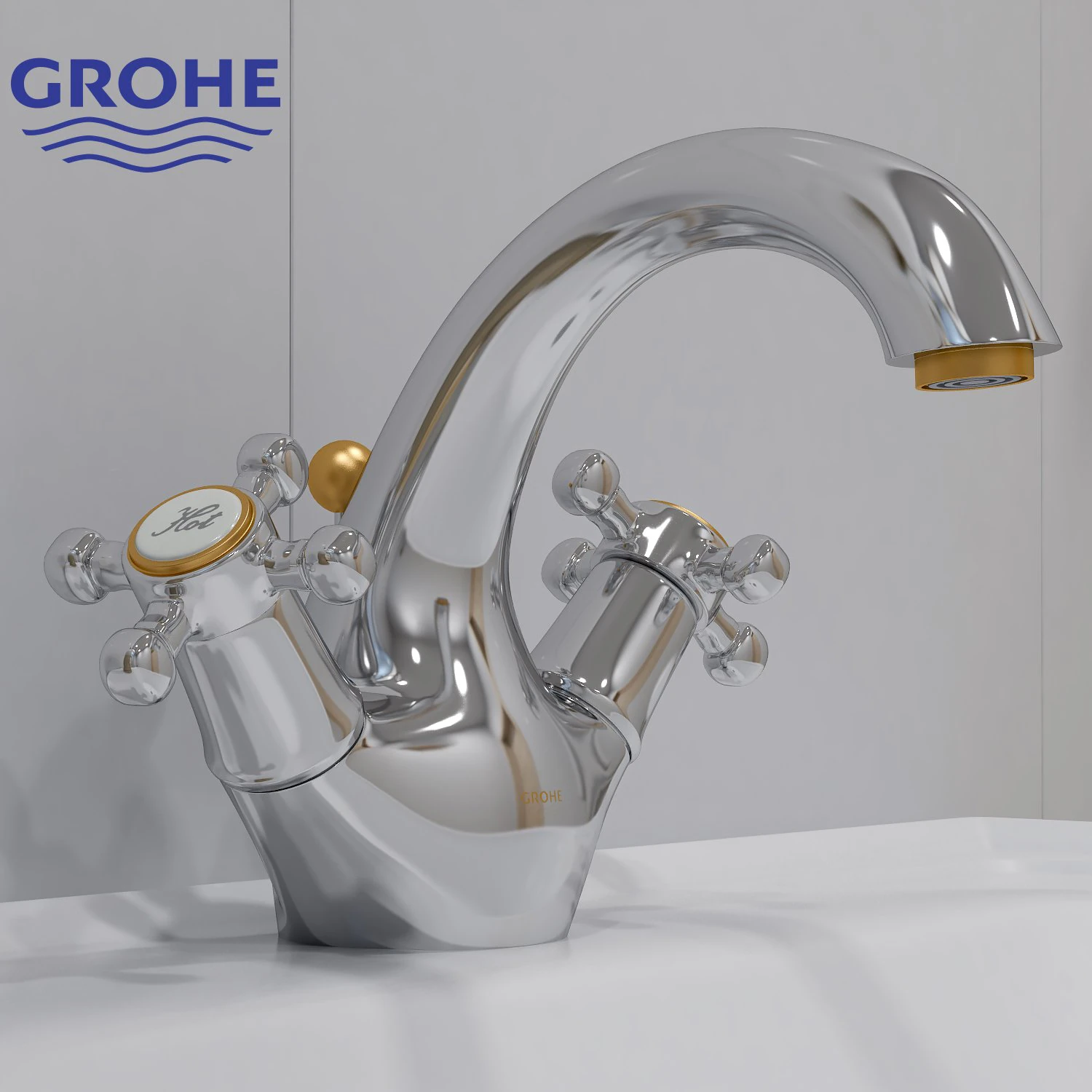 tap grohe sinfonia 21012 ig0 3D Model .c4d .max .obj .3ds .fbx .stl .blend 