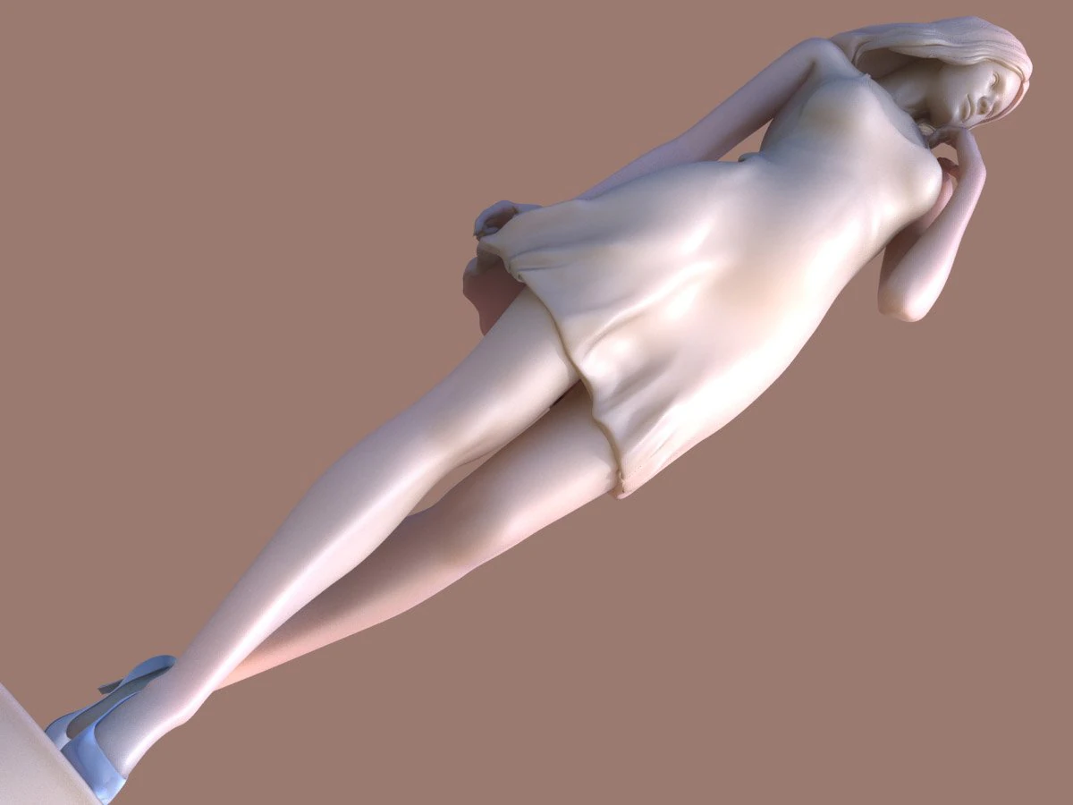 woman walking 3D Print Model .c4d .max .obj .3ds .fbx .stl .blend 