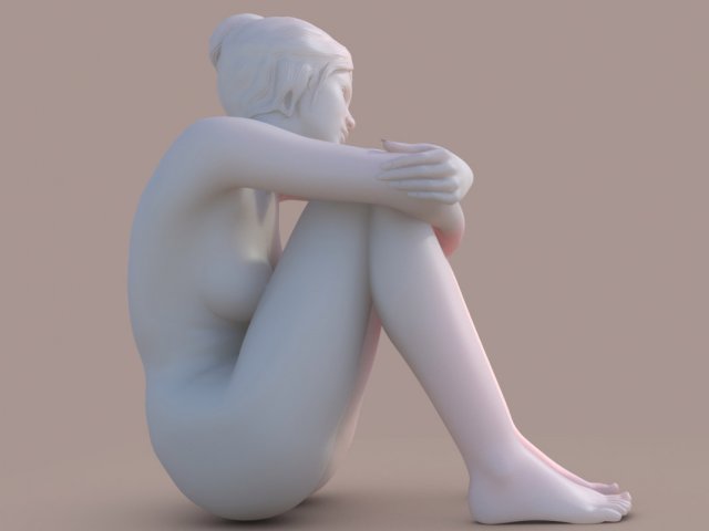 Download woman sitting 3D Model