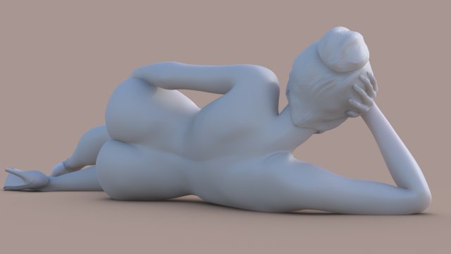 Download woman lying down 3D Model