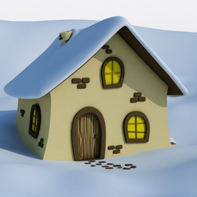 snow house Model 3D .c4d .max .obj .3ds .fbx .stl .blend 