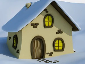 casa de neve Modelo 3D