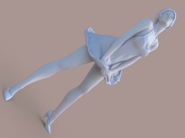 marylin pose 3D 打印模型 .c4d .max .obj .3ds .fbx .stl .blend 