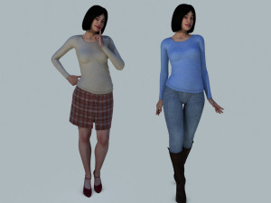 women casual Modelo 3D