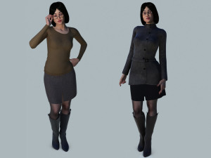 women casual Modelo 3D