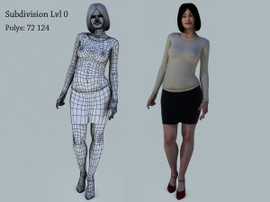 women casual Modelo 3D