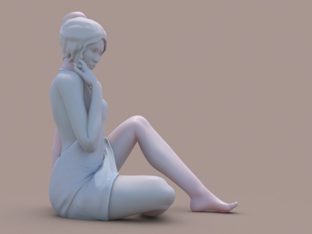 woman sitting Modelo de impresión 3D .c4d .max .obj .3ds .fbx .stl .blend 