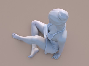 woman sitting Modelo de impresión 3D