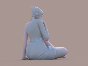 woman sitting Modelo de impresión 3D