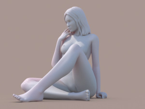 woman sitting Modelo de impresión 3D