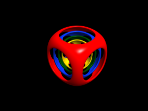 chamfered hollow cube Model 3D