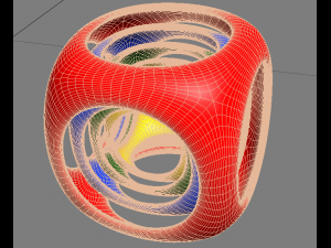 chamfered hollow cube Model 3D