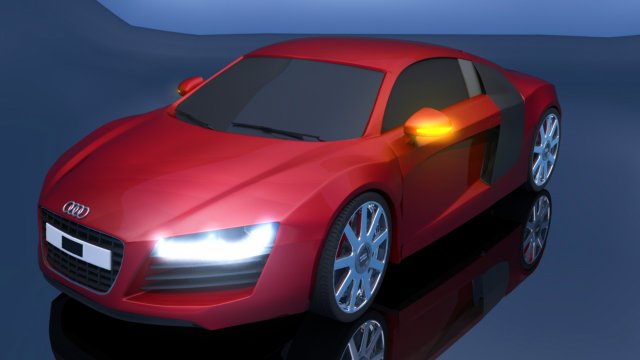 audi car r8 Modelo 3D .c4d .max .obj .3ds .fbx .stl .blend 
