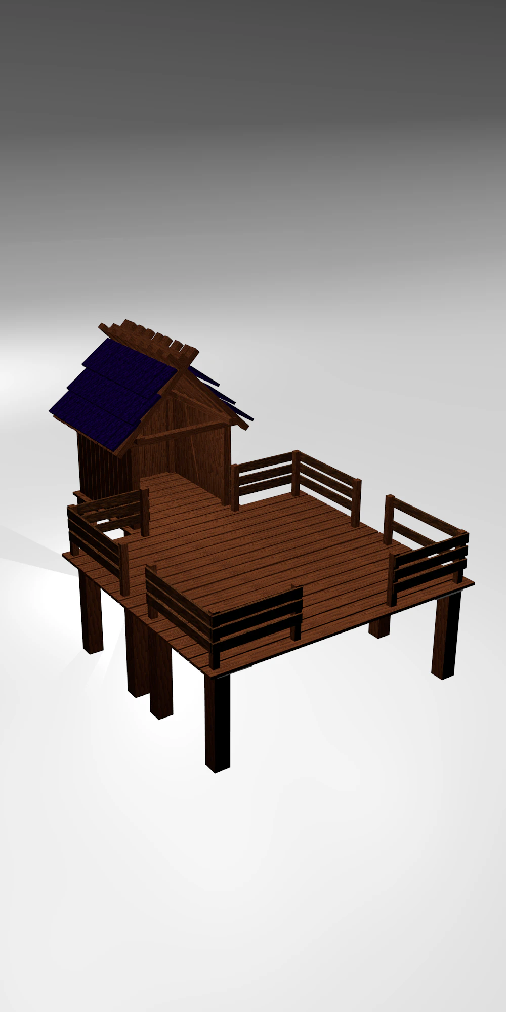 fishing lodge 3D Model .c4d .max .obj .3ds .fbx .stl .blend 