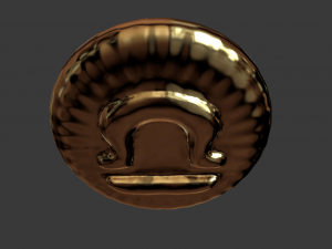zodiak sign libra coin 3d print model 3D-printmodel