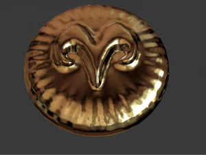 zodiak sign aries coin 3d print model 3D Print Model