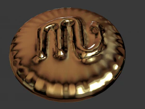 signo do zod&iacute;aco escorpi&atilde;o moeda impress&atilde;o 3d modelo Modelo de Impressão 3D