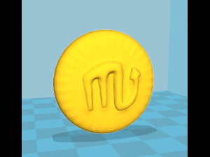 zodiak sign scorpio coin 3d print model 3D Print Model