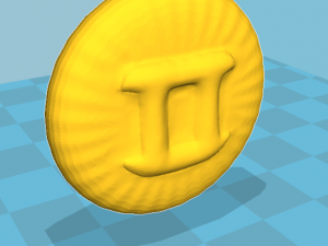 zodiak sign gemini coin 3d print model 3D Baskı Modeli