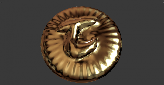 zodiak sign capricorn coin 3d print model Modelo de Impressão 3D .c4d .max .obj .3ds .fbx .stl .blend 