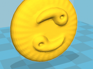 zodiak sign cancer coin 3d print model 3D-printmodel
