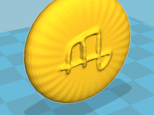 zodiak sign virgo coin 3d print model 3D Baskı Modeli