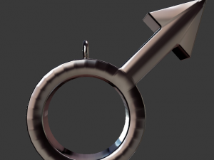 male symbol pendant 3D Принт Модель