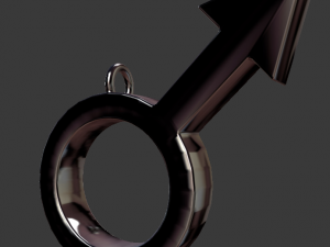 male symbol pendant 3D प्रिंट मॉडल