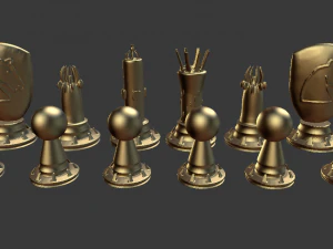 国际象棋棋盘 3D 打印模型