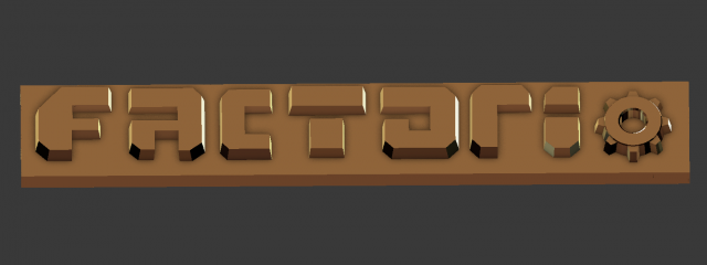 factorio logo 3D Print Model .c4d .max .obj .3ds .fbx .stl .blend 